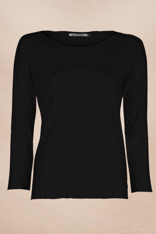 SENSIFY Amy Top Manga comprida Preto
